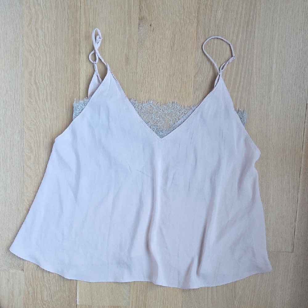 Anthropologie Soft Pink Lace Cami
